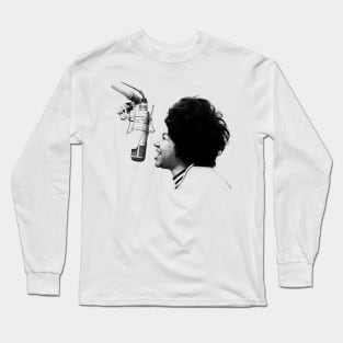Young Aretha Franklin Long Sleeve T-Shirt
